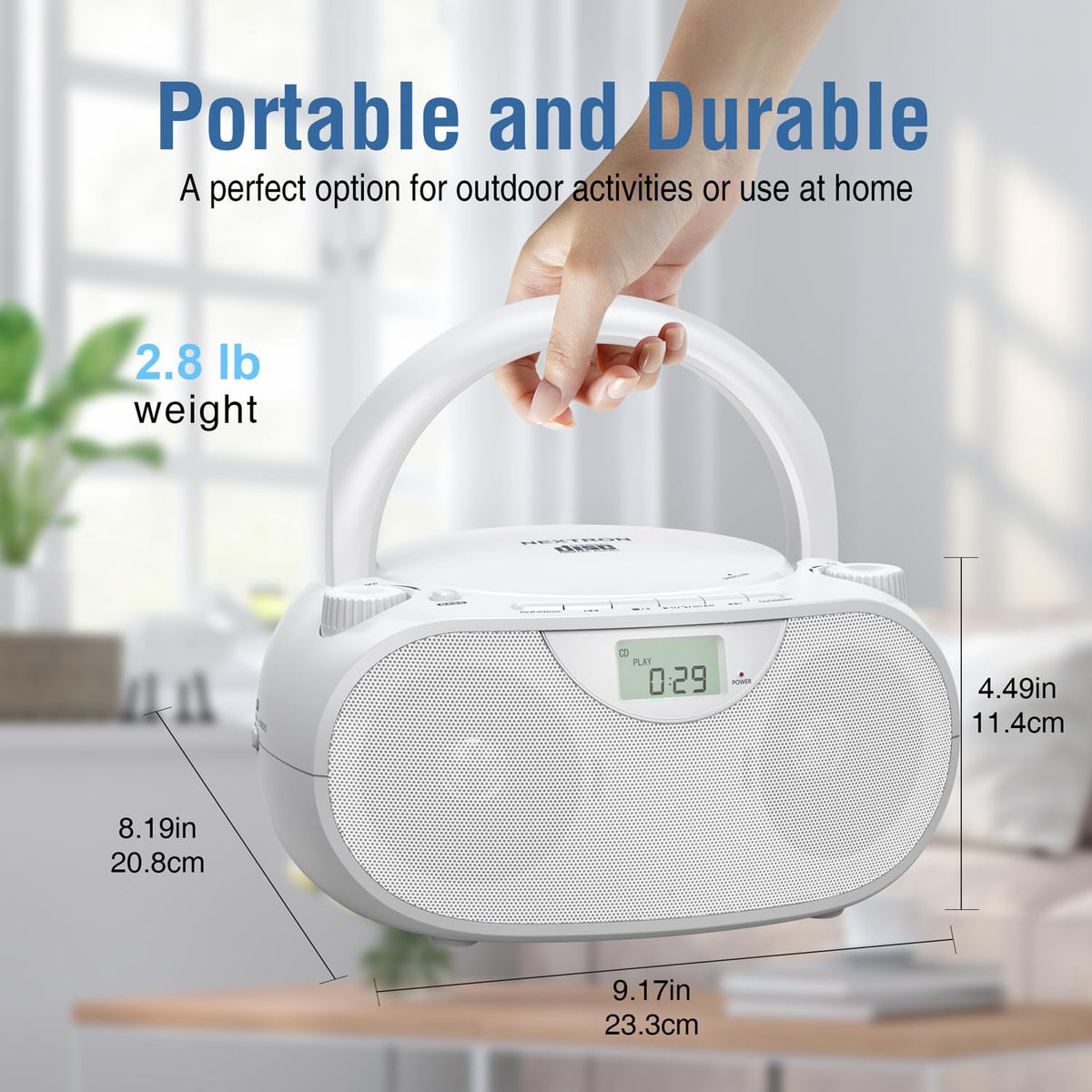 Nextron next to C batteries showing compact scale and battery operation