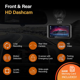 NHOPEEW 3-inch IPS screen playback view for easy on-device review