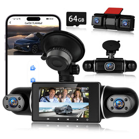 NHOPEEW 5-channel dash cam front view captures wide road footage for confident daytime driving.