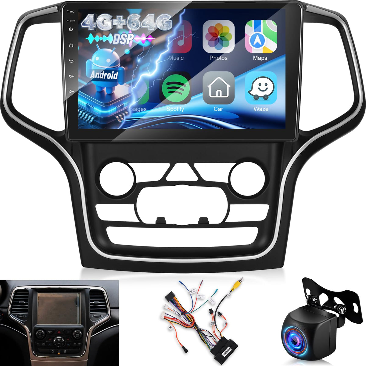 NHOPEEW grand cherokee 10-inch screen display for rich multimedia and navigation