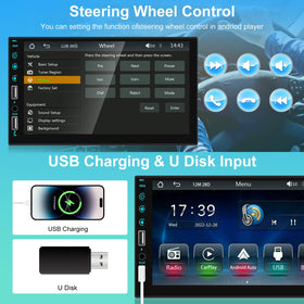 NHOPEEW paired with steering wheel controls showing convenient hands-free control