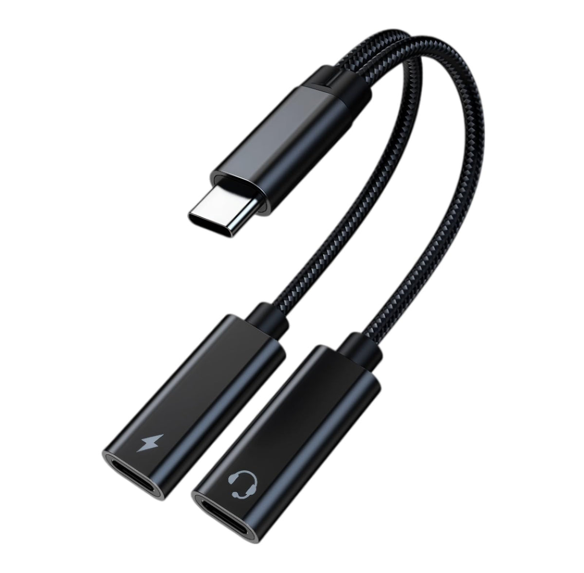 NICE BUDDY front view showing dual USB-C ports and compact body for convenient charging