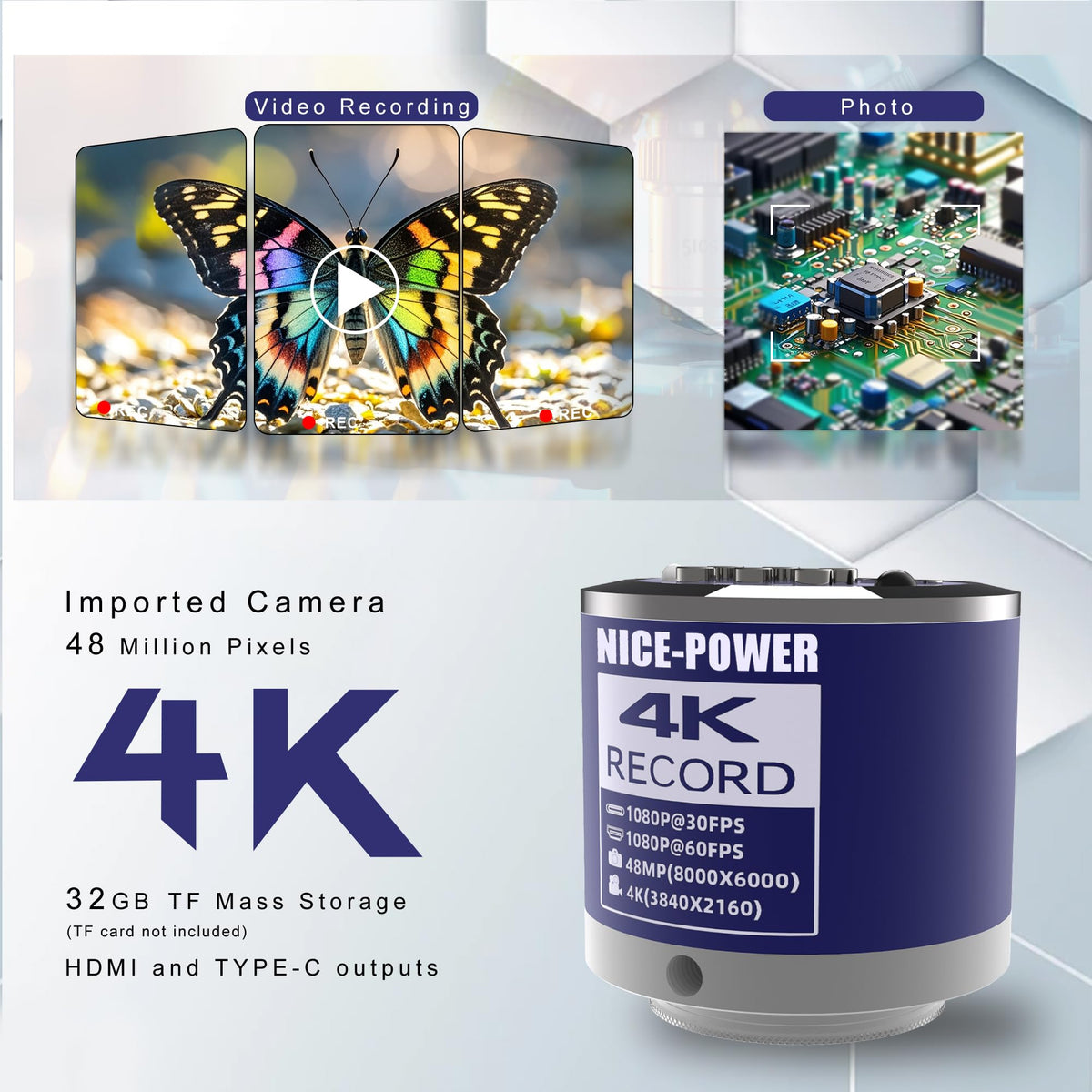 NICE-POWER digital microscope-150x-zoom enables precise component examination.