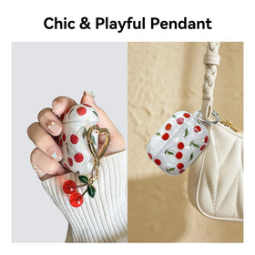 NiceAccs AirPods Pro cherry case with keychain for attachment.