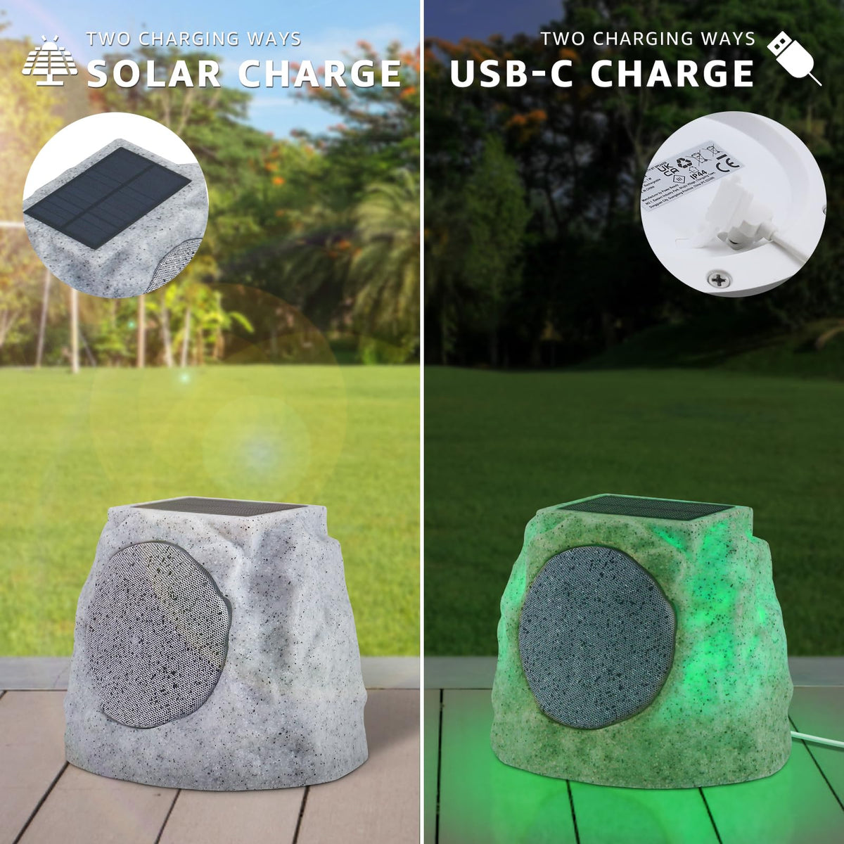 NiceBuy solar-powered charging for music anywhere, via sun or USB.