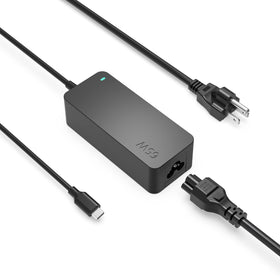 Nicpower 65W USB-C charger front view enabling quick laptop charging.