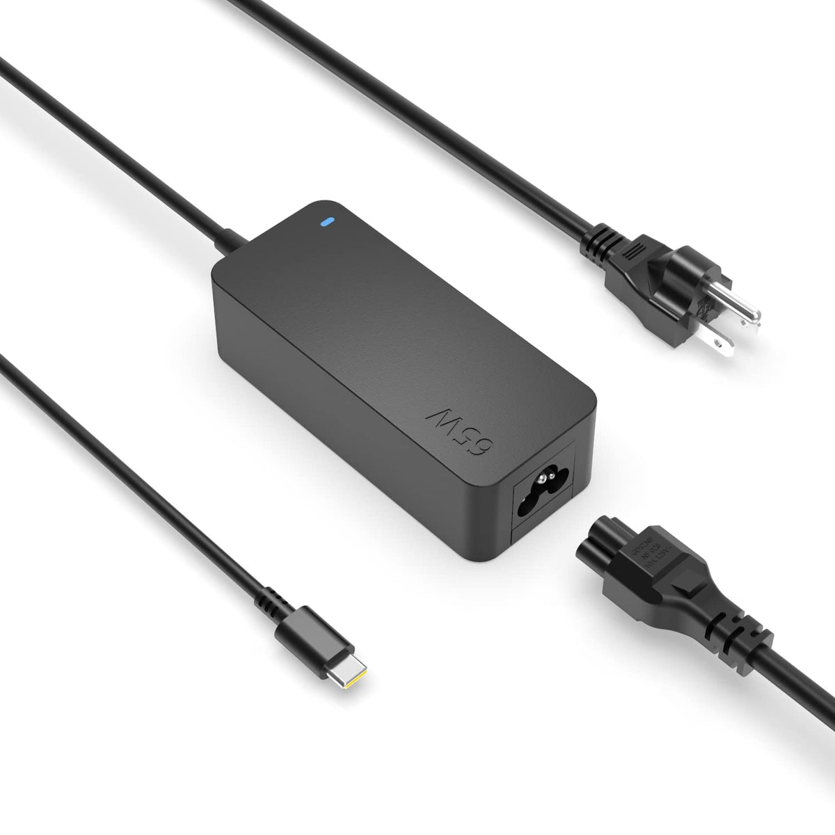 Nicpower 65W USB-C charger front view for reliable HP ProBook charging