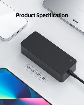 Nicpower 90W slim-tip charger showcasing broad Lenovo compatibility for multiple models.