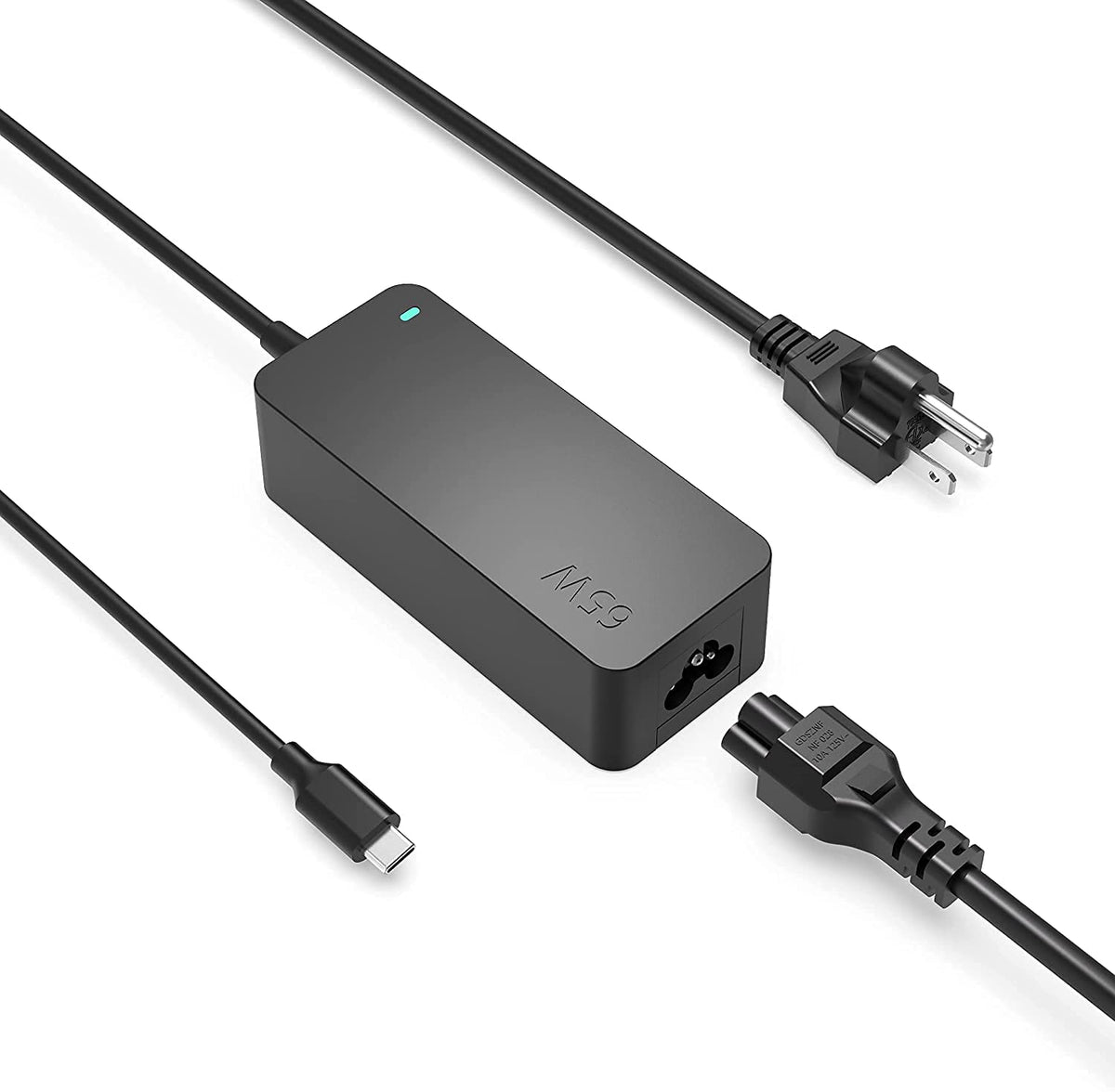 Nicpower front view showing compact charger and clean design benefit portability