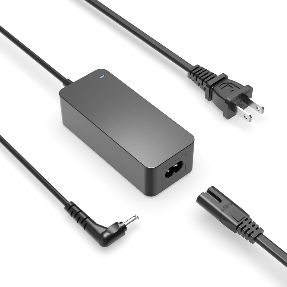 Nicpower round-tip fast charger compatible with LG Gram laptops for home or travel use.