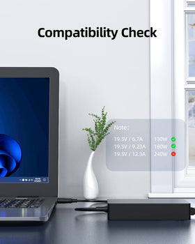 Nicpower UL power cord included with adapter for safe mains connection