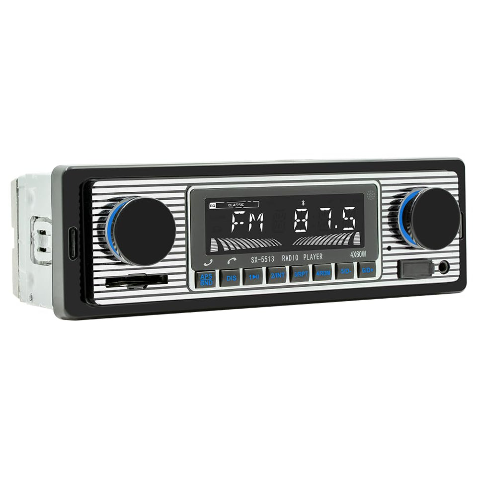 Nideocion single din car radio Bluetooth for wireless audio on the go.