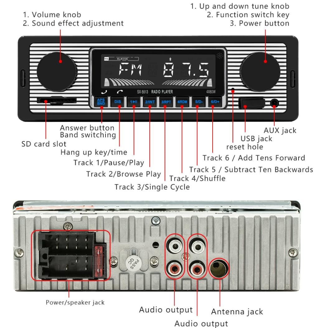Nideocion car radio memory playback resumes your last track.