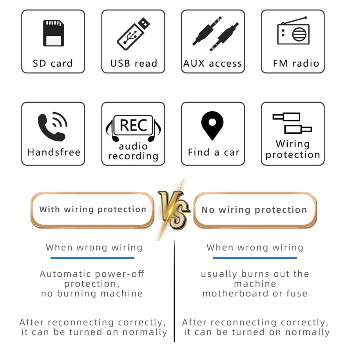 Nideocion car radio phone finder helps locate your device quickly.