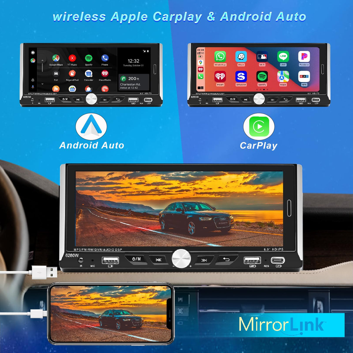 Nideocion touchscreen close-up with responsive IPS clarity benefit