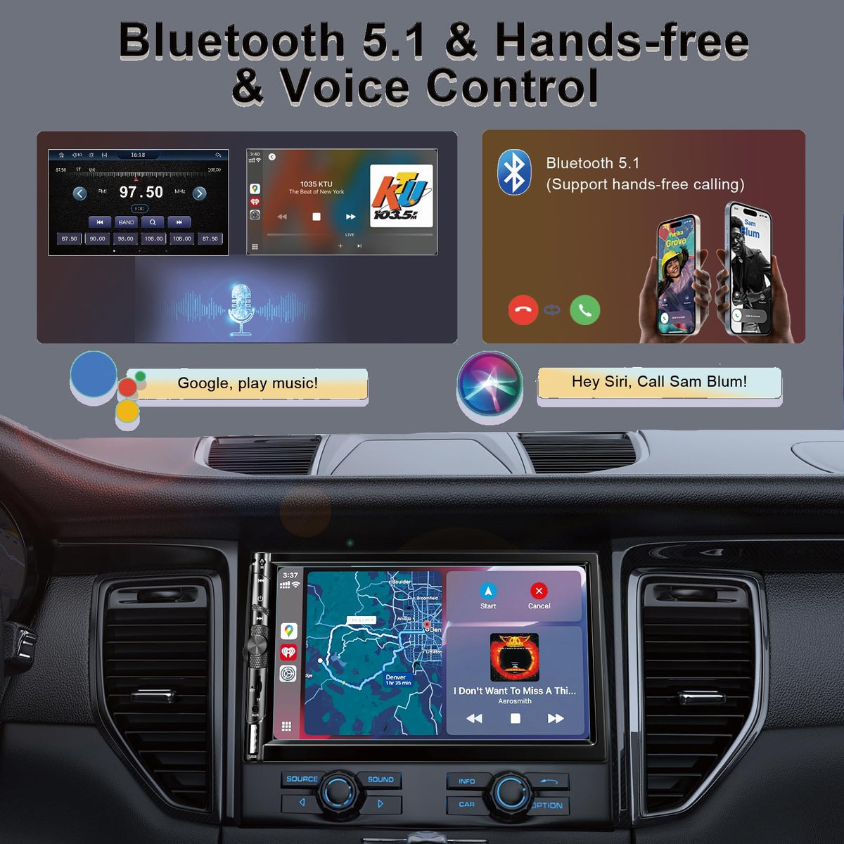 Nideocion touchscreen close-up with crisp IPS display for better visibility