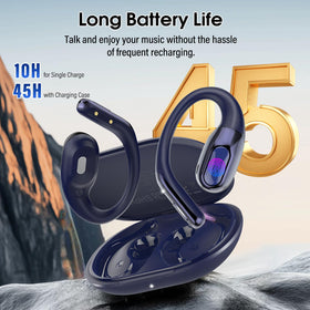 Niderson open ear blue charging case keeps earbuds charged on the go