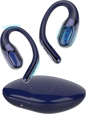 Niderson open ear headphones blue hero shows immersive wireless sound for workouts