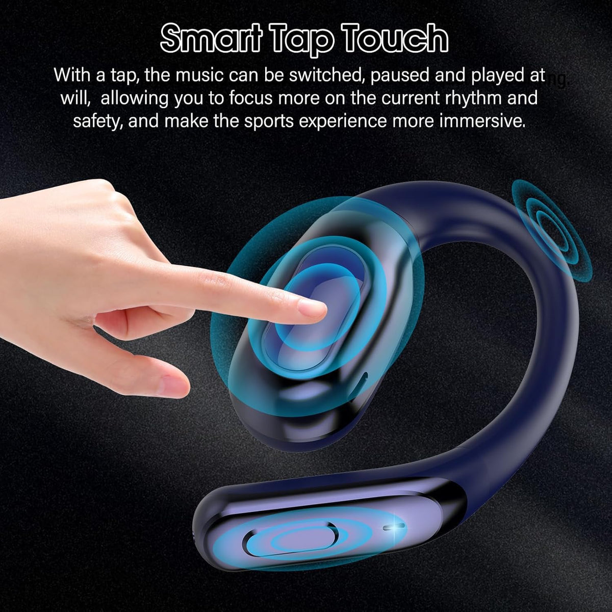 Niderson open ear blue ipx7 waterproof design handles sweat and rain