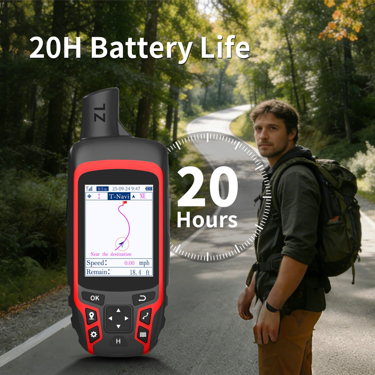 GPS compass and barometric altimeter provide precise heading and elevation