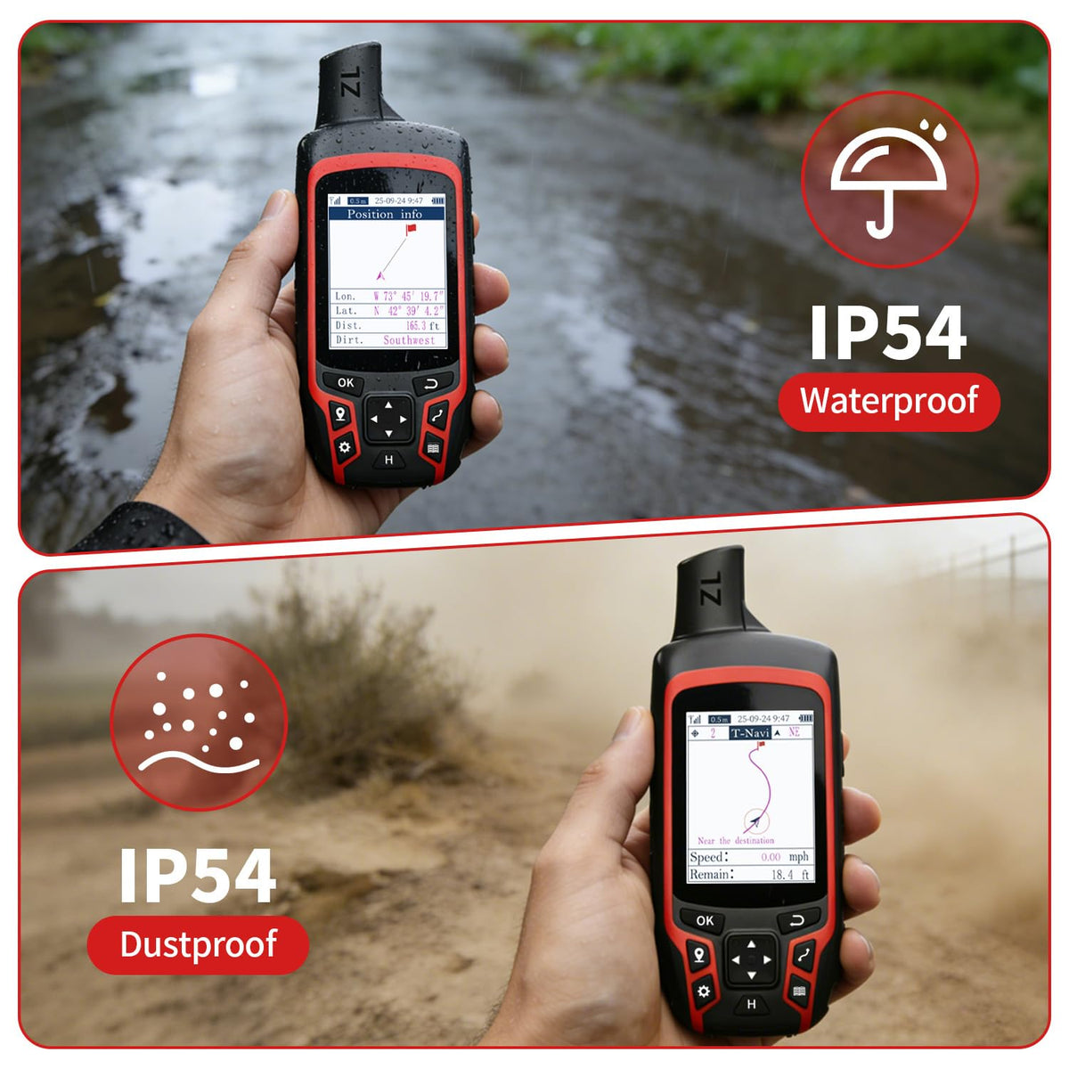 No built in maps; relies on satellite signals for navigation
