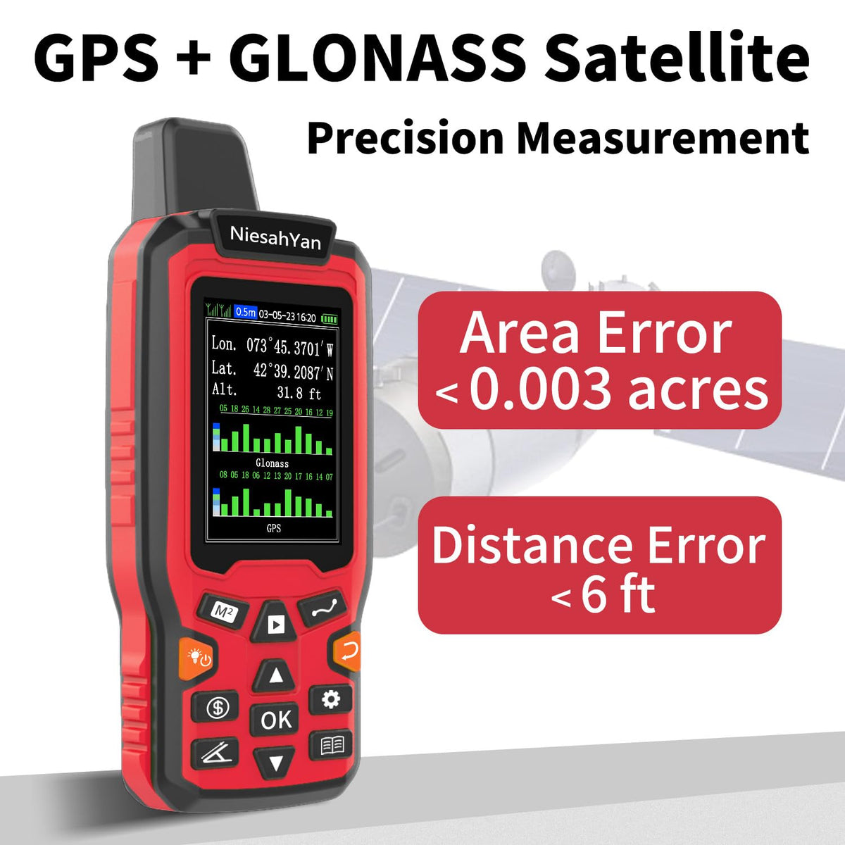 NiesahYan ZL180 area measurement mode for gardens and plots