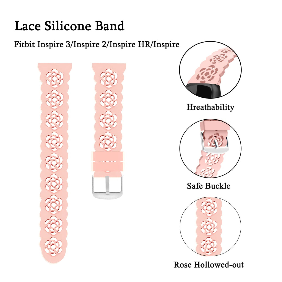 Nigaee buckle and silicone texture close-up showing secure fit and soft finish