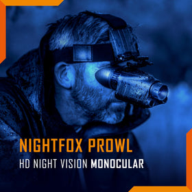 Nightfox Prowl 1x magnification presents a broad night scene.