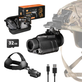 Nightfox Prowl with helmet mount enables hands free night patrols.