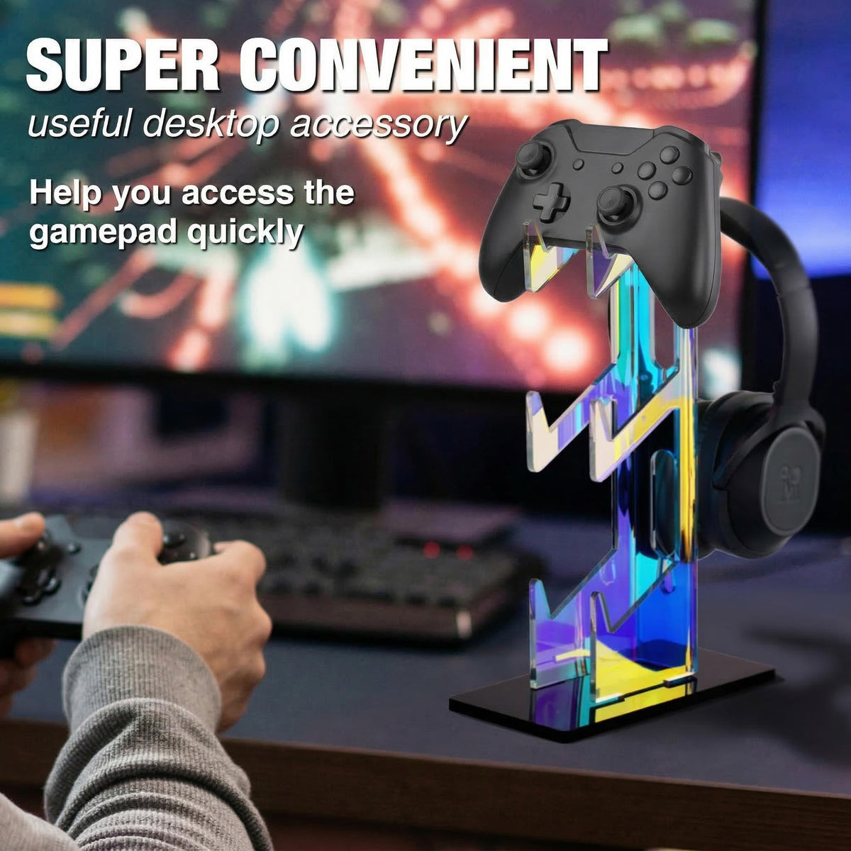 NiHome anti-slip base prevents tipping and protects your desk during play.