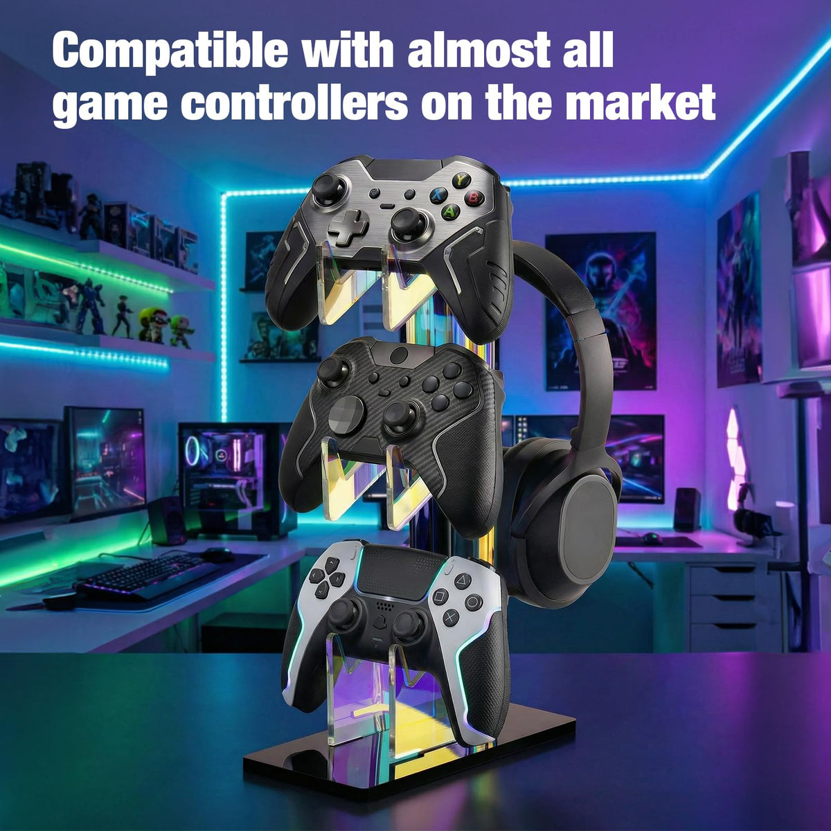 NiHome colorful desk accent adds style to any gaming space.