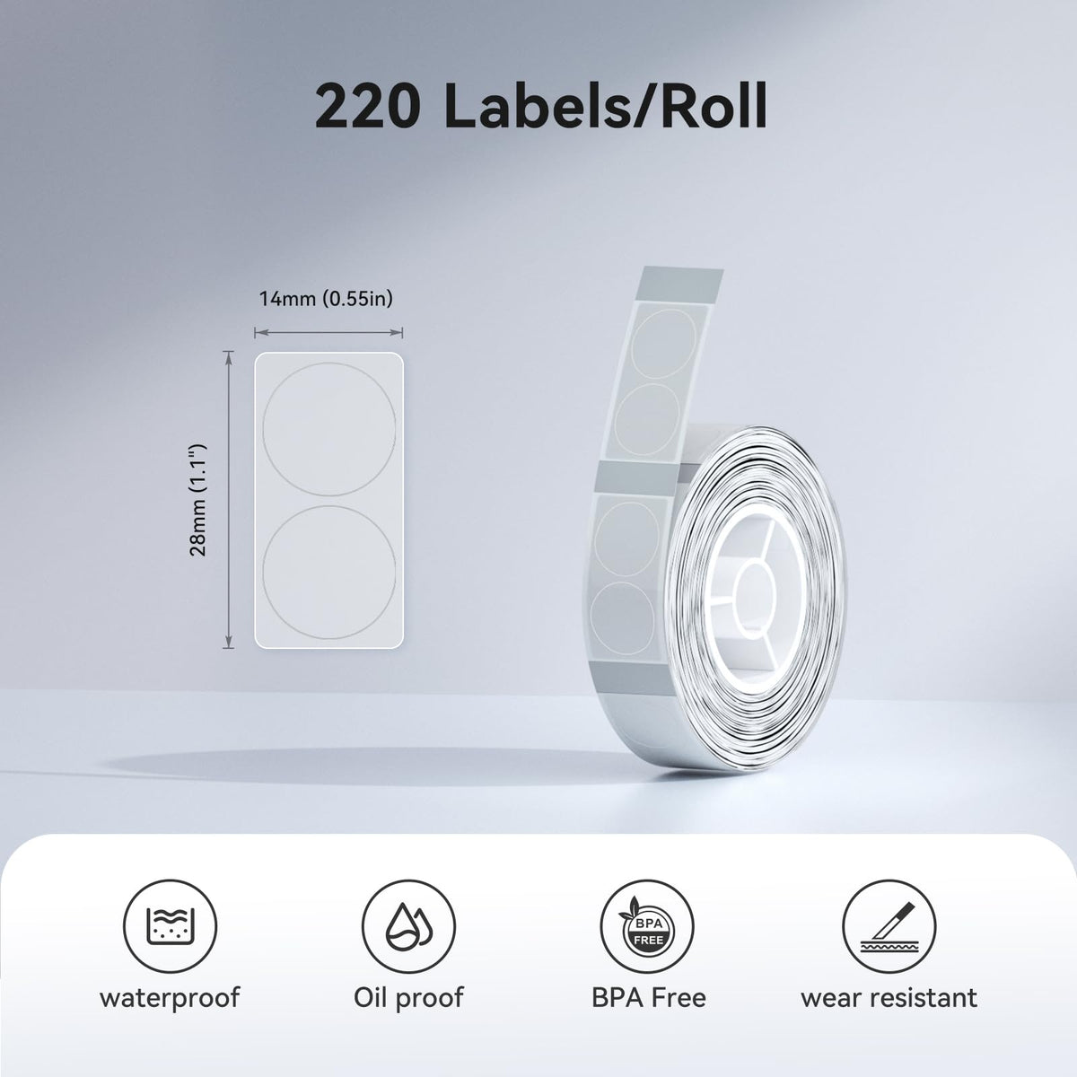 NIIMBOT sticker chip detail used for auto-detection, ensures hassle-free printing