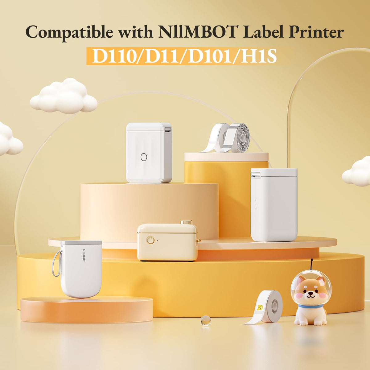 NIIMBOT close-up of round label surface highlighting print clarity and durability