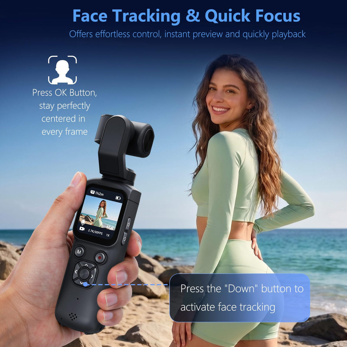 NIKICAM 1.72-inch touch screen simplifies quick adjustments on the go