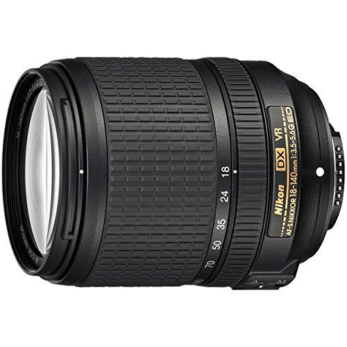 Nikon 18-140mm DX lens with VR stabilizer for handheld shooting in low light.