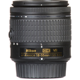 Nikon 18-55mm lens AF-P fast, quiet focus for portraits and scenes.