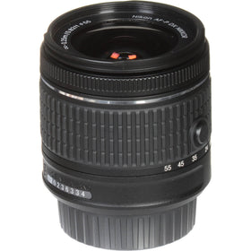 Nikon 18-55mm lens compatible with select Nikon DSLRs for flexibility.