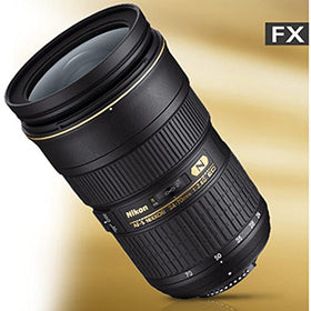 Nikon 24-70mm f/2.8G ED AF-S lens side profile suitable for portraits