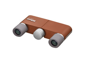 Nikon 4x10D CF Pocket Binoculars amber brown close-focus for art viewing and close details.