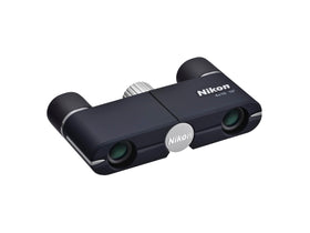 Nikon 4x10D CF Pocket Binoculars in dark navy with compact pocket-ready design.