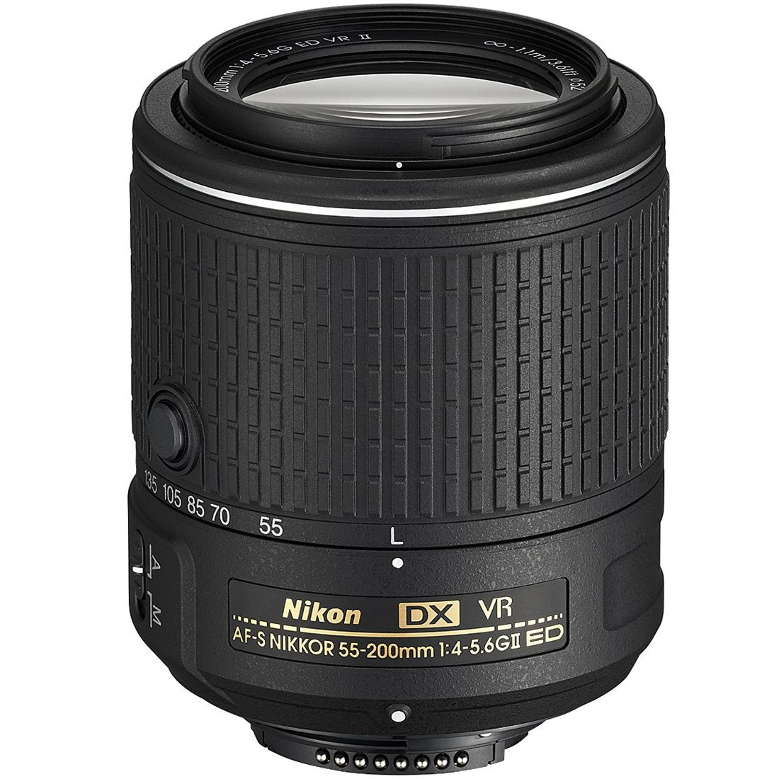 Nikon 55-200mm lens telephoto range captures distant action clearly.