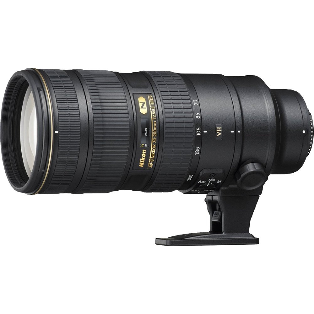 Nikon 70-200mm f/2.8G ED VR II lens front view for versatile shooting