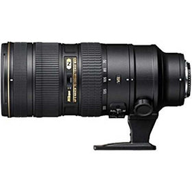 Nikon 70-200mm f/2.8G ED VR II lens side profile ideal for fast action
