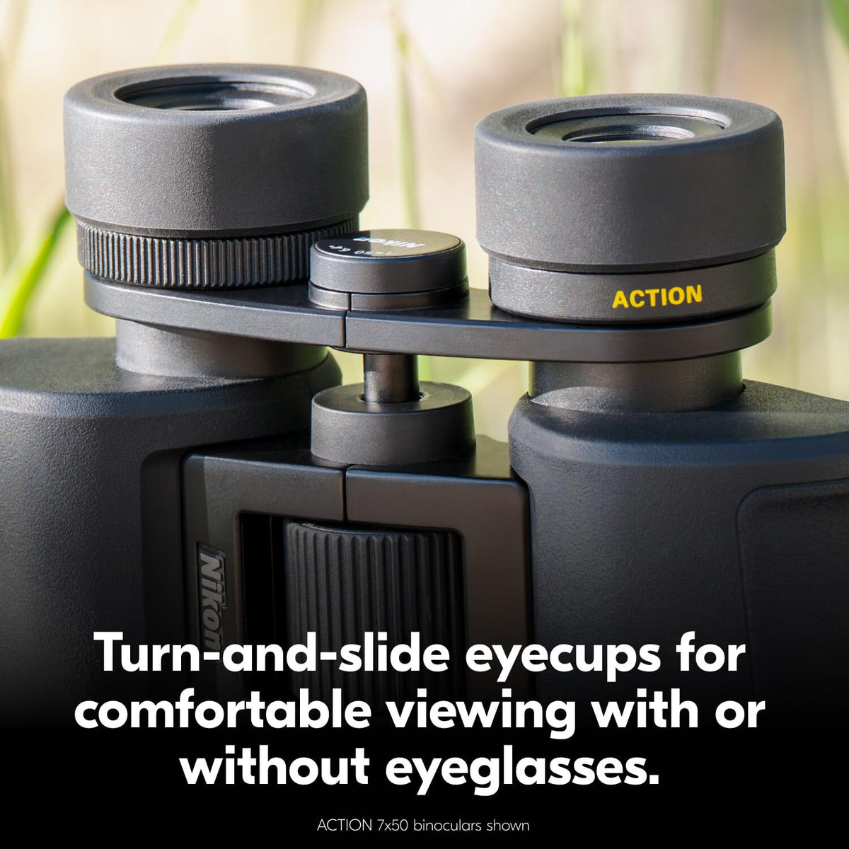 Nikon Action 10x42 binoculars tripod-ready design supports stable viewing.