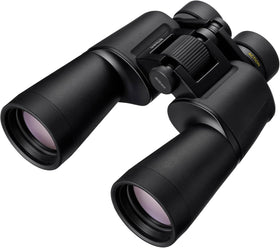 Nikon Action 7x50 binoculars front view highlighting bright 50mm lenses for clear distant details