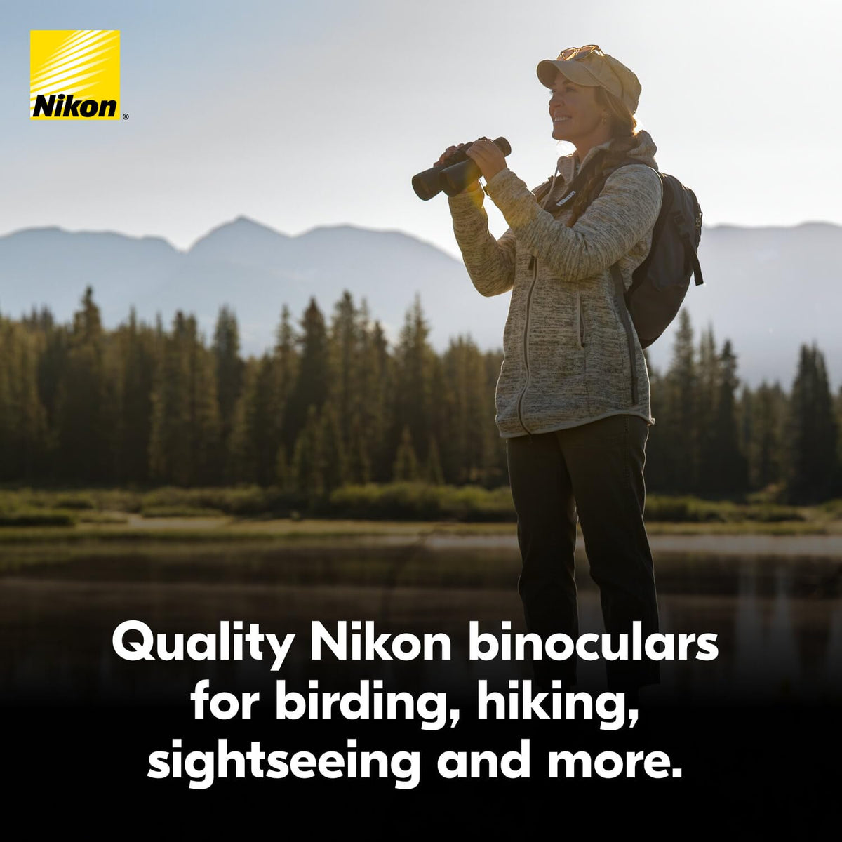 Nikon ACTION10x50 eyecups adjust precisely for comfortable viewing.