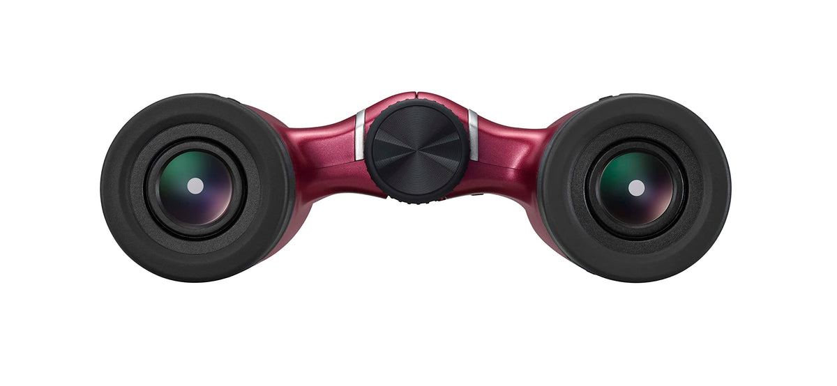 Nikon ACULON T02 10x21 black front view, lightweight binoculars for travel and sports.
