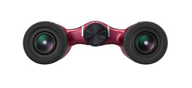 Nikon ACULON T02 10x21 black front view, lightweight binoculars for travel and sports.