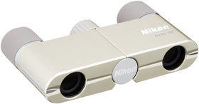 Nikon Yu 4X10D front view shows ultra-thin profile for easy indoor use.