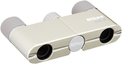 Nikon Yu 4X10D front view shows ultra-thin profile for easy indoor use.